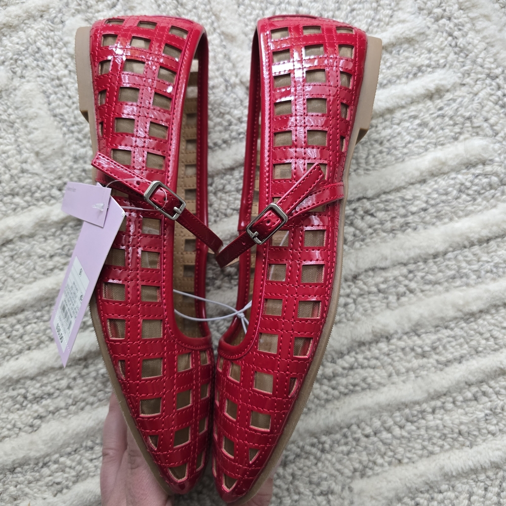 wild fable Red Woven Patent Mary Jane Flats - Picture 7 of 8
